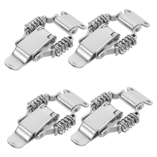 FUNOMOCYA Industrial Grade 4 Pack Iron Spring Latch Clamp Large Lock for Toolboxes DIY Cabinet