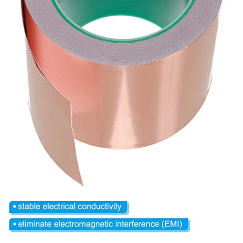 Image of PATIKIL Copper Foil Tape 3.94 Inch x 66 Feet 0.05mm Thick Double Sided Conductive Adhesive EMI Shielding for Electronics, Circuits, Grounding