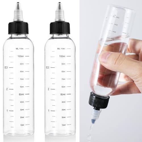 WLLHYF Pack de 2 Aplicadores de Cabello, Aplicador de Aceite de Plástico, Botella de Tinte para Raíces del Cabello de Color