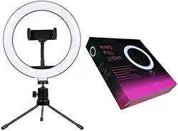 Ring Light 8 Polegadas de Mesa com Suporte de Celular