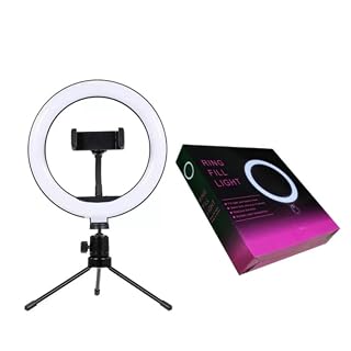 Ring Light 8 Polegadas de Mesa com Suporte de Celular