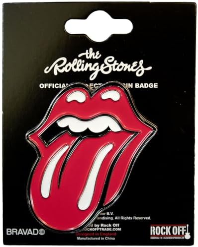 Rock Off officially licensed products The Rolling Stones Classic Tongue Large Pin Badge One Size, One Size image 4