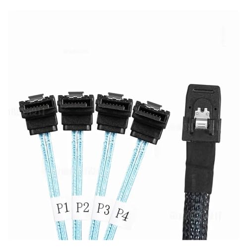 Cable de datos S-AS SFF-8087 a 4 SATA 7Pin 0.5m miniatura 3