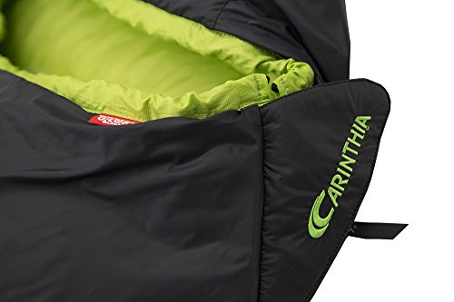 Carinthia G 145 Schlafsack L in Schwarz/Lime mit Reißverschluss rechts