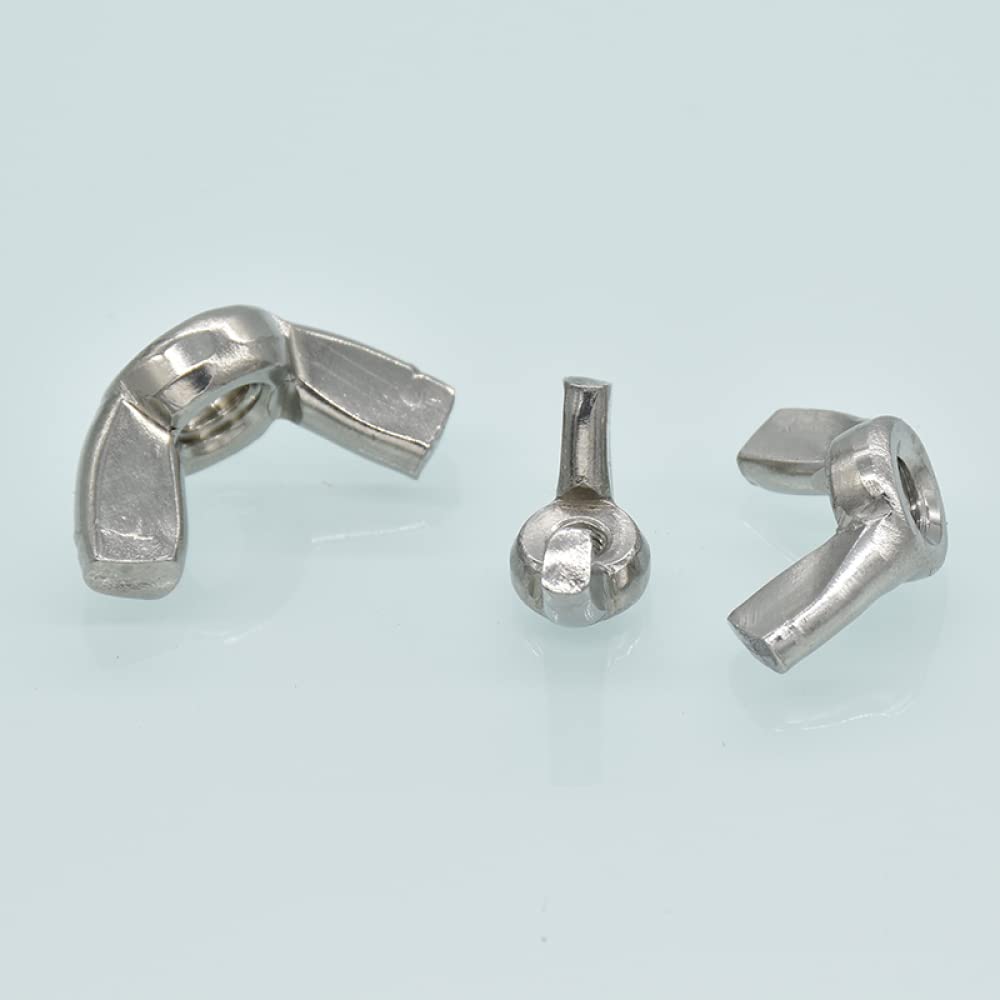 Flügelmutter aus Edelstahl Squate-Flügelmuttern, einfach zu verwenden, Flügelmuttern aus Edelstahl 304, M3, M4, M5, M6, M8, M10, M12, Flügelmuttern, 10 Stück(M8)