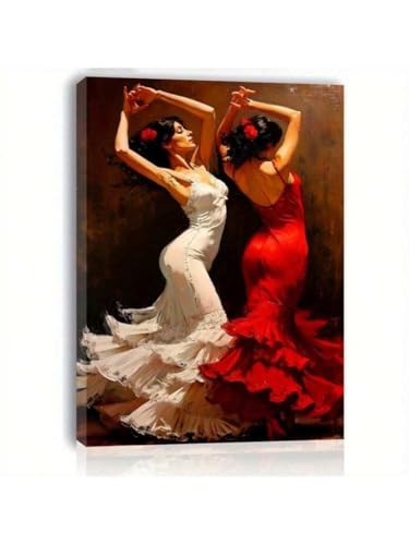 Tableau sur toile danseuses de flamenco lianyibo 60x80 cm