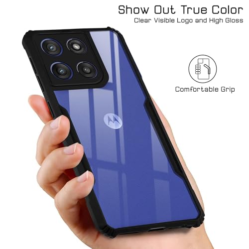 Image of Jkobi Back Case Cover for Motorola Moto Edge 60 Stylus (Shockproof with Polycarbonate Clear Panel | Professional Black)