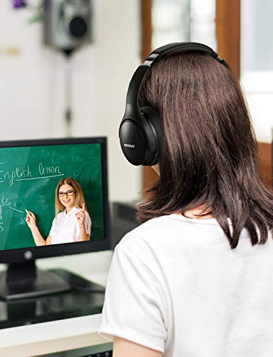 Mpow H19 IPO Active Noise Cancelling Headphones, Bluetooth 5.0 Wireless Headphones with CVC8.0 Microphone, Hi-Fi Stereo Deep Bass, Rapid Charge 35H Playtime for TV, Online Class, Home Office