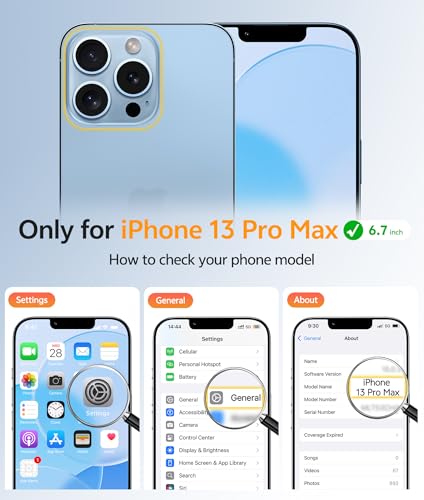 Image of FNTCASE for iPhone 13 Pro Max Case: [Compatible with Magsafe] Translucent Matte Magnetic Phone Cover - Military Grade Drop Protection Shockproof Protective Cases - Light Blue