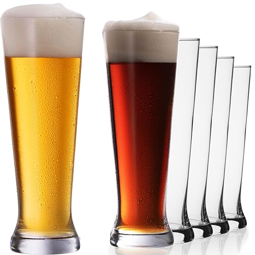 IMPERIAL Hohe Weizengläser aus Crystalline Glas Set 6 Stück 500ml (max. 680ml) Spülmaschinenfest Biergläser Pilsner
