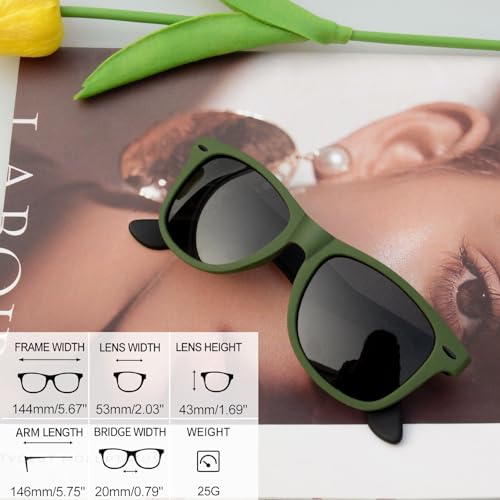 Image of Joopin Square Sunglasses Polarized UV400 Designer Sun Glasses Men Women | Oversized, Plastic Frame, Retro, Vintage, Unisex, Trendy Shades for Driving, Party, Fishing, Business, Costume