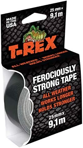 T-Rex Taśma 821-25  bardzo mocna taśma pancerna  wodoszczelna taśma naprawcza do użytku wewnątrz i na zewnątrz  taśma klejąca do naprawy i mocowania  25 mm x 9,10 m
