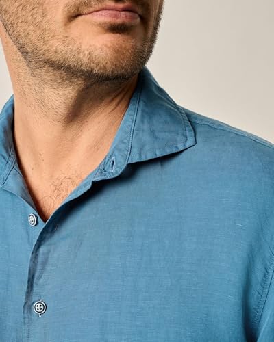 johnnie-O Short Sleeve Hangin' Out Linen Button Down Shirt - Gianni3