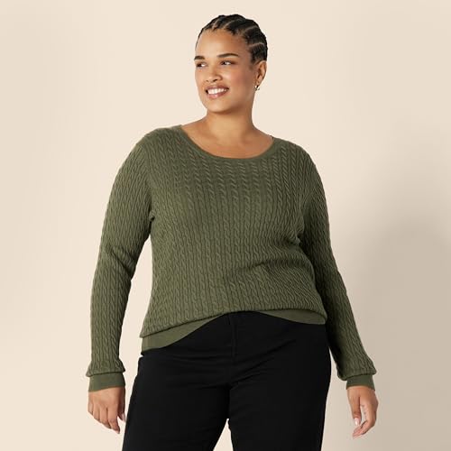 Image of Amazon Essentials Women's Lightweight Cable Knit Long Sleeve Sweater