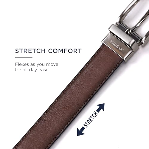 Haggar Men's Stretch Reversible Dress Belt