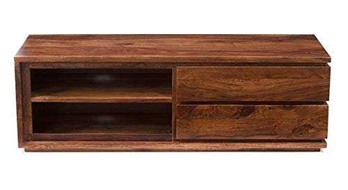 Sheesham Solid Wood Vector TV Unit for Living Room (Finish : Teak)-image-2