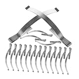 HOMOCONO 50 Stück Fensterfeder Spannfeder Clips für Fliegengitter Rostfrei Installieren Langlebig Sicherer Sitz für Schiebefenster