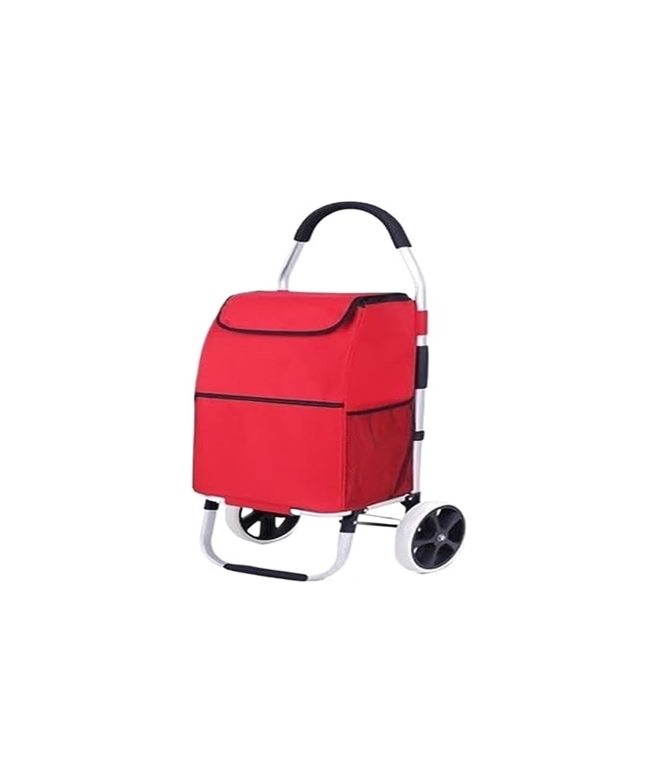 Fgjsfhrdtu Red Wear-Resistant Portable Shopping Trolley, Home Utility Cart