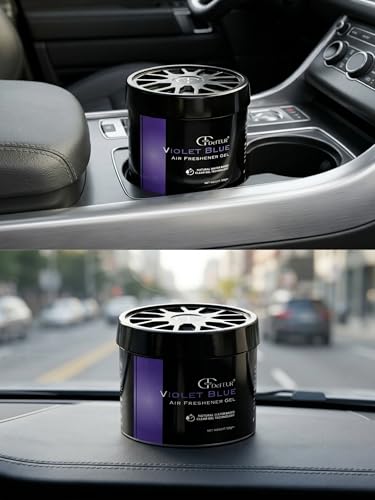 Image of Blue Voilet Gel Car Perfume - Lavender Violet Freshness | Long-Lasting 45 Days | Luxury Gel Car Air Freshener