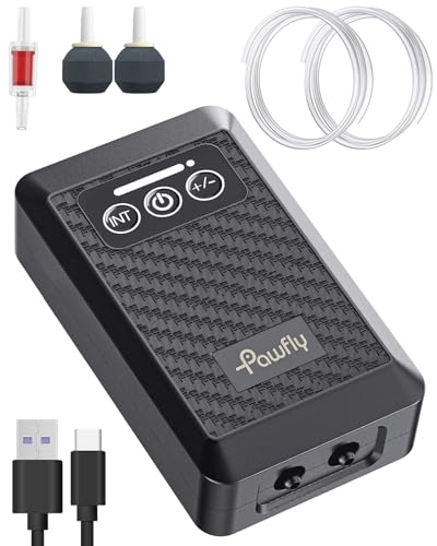 Image of Pawfly Aquarium Lithium Battery Powered Air Pump USB Rechargeable Oxygen Pump Portable Live Bait Aerator Pump for Outdoor Fishing and Fish Transportation