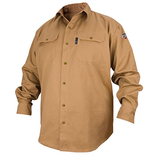 Revco Black Stallion FR Flame Resistant Cotton Work Shirt - FS7-KHK (Medium)