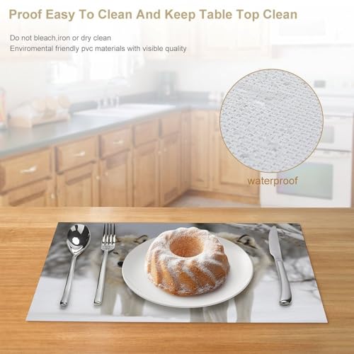 Set de table loup résistant à la chaleur pour protéger la table des assiettes chaudes - 5