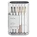 TUL Retractable Gel Pens, Medium Point, 0.7 mm, Pearl White Barrel, Black Ink, Pack of 12 Pens