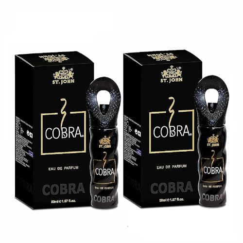 ST. JOHN COBRA Body Perfume For Men & Women | Unisex Irresistible Scent Fresh & Soothing Long lasting Perfume | Eau De Perfume, 50ml (Pack of 2)