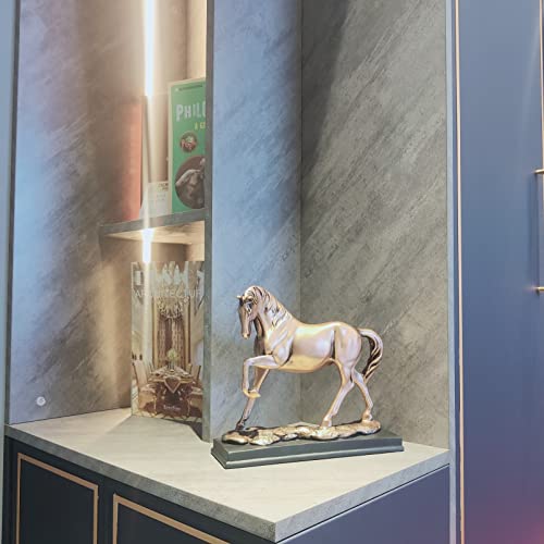 Estatua de caballo de resina decorativa para hogar y oficina miniatura 6