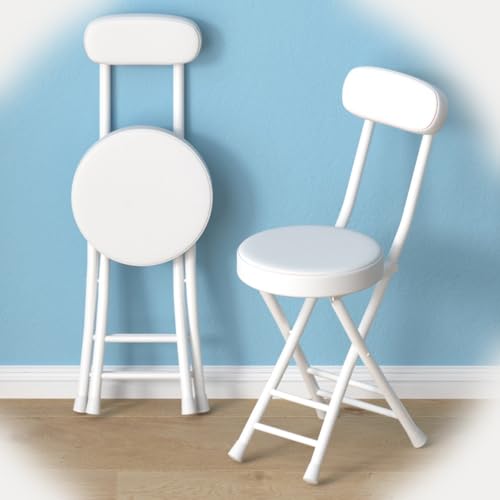Recopilación de Banco Plegable Con Respaldo los más solicitados. 44 WInara Taburete Plegable con Respaldo, Silla Plegable Taburete de Cocina con Asiento Acolchado, Taburete Redondo con reposapiés, Silla de Desayuno for Barra de Desayuno Comedor...