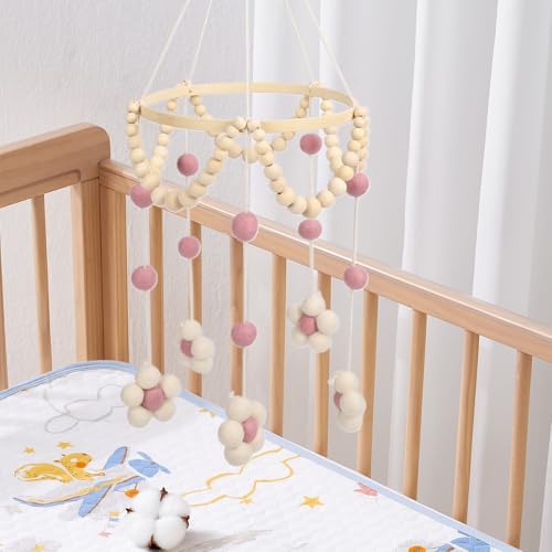 Boîte à musique pour cloches bébé et jouet de lit rose - 7