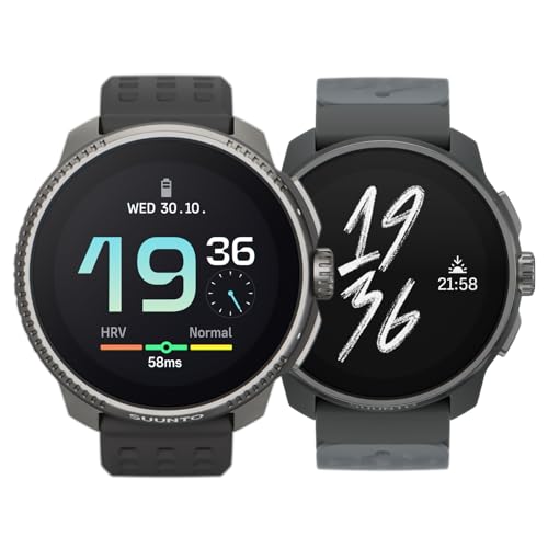 SUUNTO Race GPS Sports Watch w/ 1.43' AMOLED Touchscreen Charcoal Titanium & SUUNTO Race S GPS Sports Watch w/ 1.32' AMOLED Touchscreen Graphite Titanium