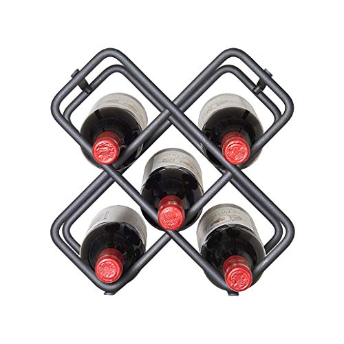 Soporte de mesa para 8 botellas en acero carbon miniatura 4