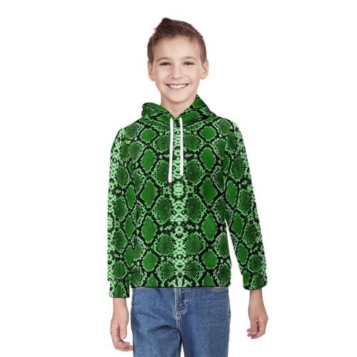Snake skin Pattern Hoodie Teens Sweatshirts Pullover Hoode Casual Loose Kids Hooded Exercise Shirt Tops 7-18 Years2