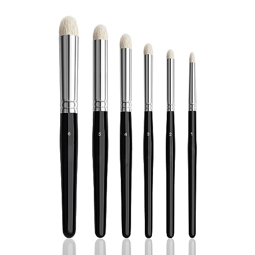 Dry Brush Miniature Painting Drybrush Set 6 Pcs Dry Brushes für Miniatures Premium Goat Haare Domed für Liebhaber und Enthusiasts von Dry-Brushing Scale Models