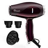 【SECA TU CABELLO RAPIDO】 El motor de CA de alta calidad permite que el secador de pelo OVONNI tenga una vida más larga y un viento más potente. Puedes secarte el cabello en poco tiempo, ahorrando tiempo.