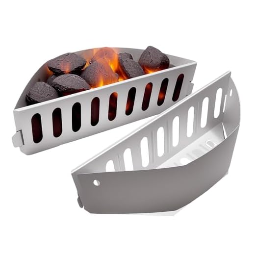 GriHero 2er Pack Char-Basket Holzkohlekörbe für Weber 7403, Verzinkte Platte Kohlekorb Holzkohlegrills für One Touch, Master Touch und alle Anderen von 47, 57 und 67cm Kugelgrills