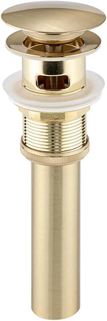 MIFANI Tappo for lavabo Tappo for lavabo Lavello Scarico Pop-up Raccoglitore for Capelli Tappo for rifiuti Accessori for rubinetti del Bagno Ottone Spazzolato Colore Oro