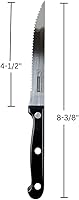 Vista 2 de ToolUSA KITCHEN DIVA - Paquete de 2 cuchillos de carne dentados de 8.5 pulgadas Construcción de acero inoxidable Cuchillas dentadas afiladas