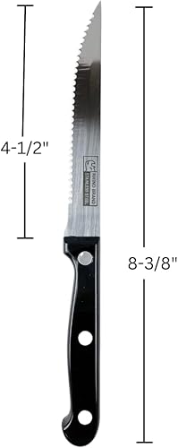 Miniatura 2 de ToolUSA KITCHEN DIVA - Paquete de 2 cuchillos de carne dentados de 8.5 pulgadas  Construcción de acero inoxidable  Cuchillas dentadas afiladas de