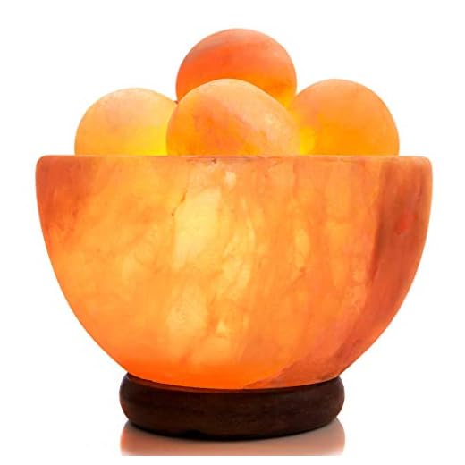 Himalayan Salt Lamp Bowl with Massage Balls