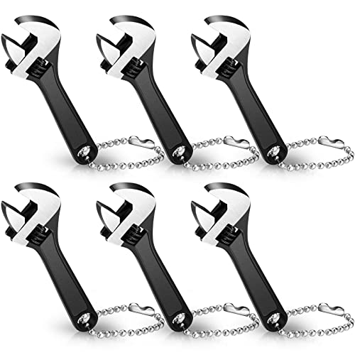 Clé à main réglable noire avec outil de moletage à main et mâchoire large de 6,3 cm - 2
