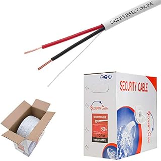 Cables Direct Online, Bulk 22/2 Solid Conductor Alarm Control Cable 500ft Fire/Security Burglar