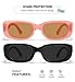 AWGSEE Retro Rectangle Kids Sunglasses 90’s Vintage Fashion Narrow Square Frame Glasses Shades for Girls Boys UV Protection