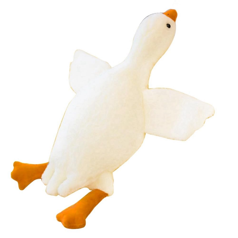 CTRLZS White Pillow Toy Cotton Cloth Pillow Toy Cute White Goose Stuffed Animal Duck Plush Pillow,Super Soft Hugging Pillow,Swan Pillow