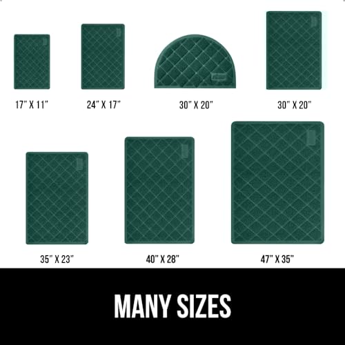 Image of Gorilla Grip Durable Multiple Cat Litter Mat (47x35), XL Jumbo, No Phthalate, Water Resistant, Traps Litter from Box and Cats, Scatter Control, Mats Soft on Kitty Paws (Hunter Green)