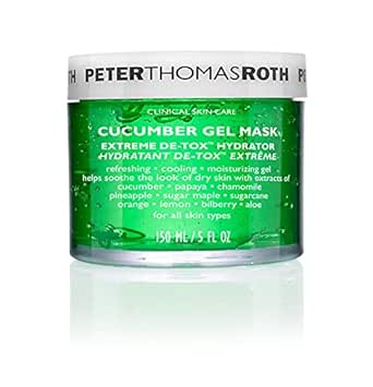 Peter Thomas Roth | Cucumber Gel Mask | Extreme De-Tox™ Hydrator, Cooling and Hydrating Facial Mask, Helps Soothe the Look of Dry and Irritated Skin