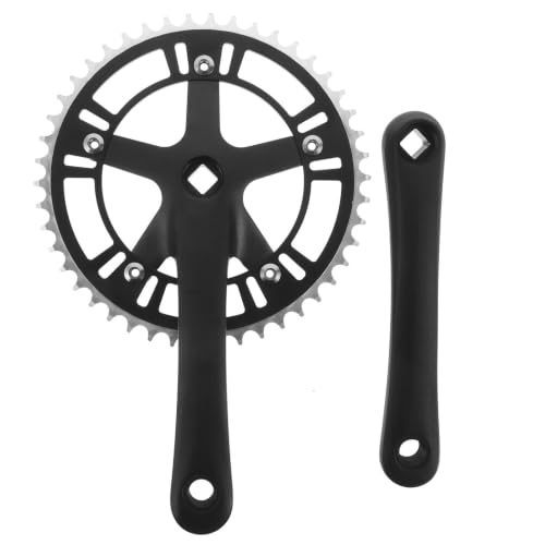 ULTECHNOVO Lightweight Alloy Mountain Bike Crankset with 46t Chainring and 170mm Crank Arm Universal Compatibility for City Bikes Replacement
