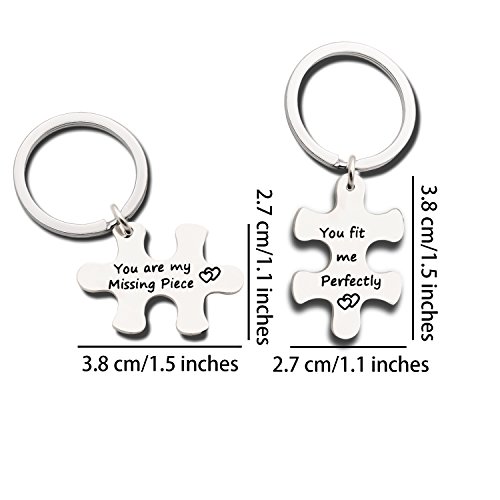 Couples Jewelry Accessories Silver Key Chains Rings Keychain Valentines Gifts For Husband Wife Boyfriend Girlfriend (3) #TOP1
