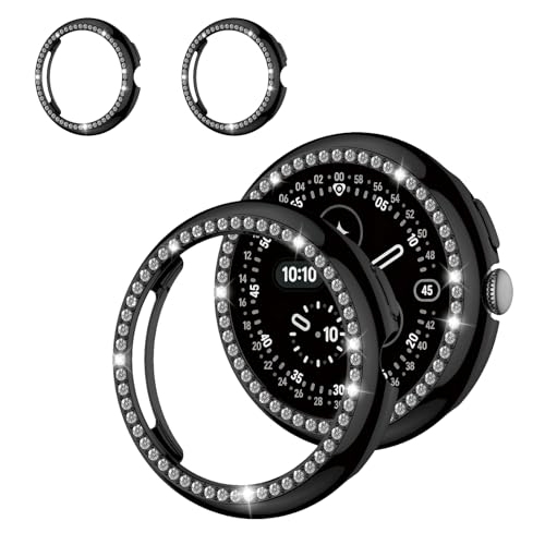 2 ���� Google Pixel Watch �P�[�X�b4 ��45mm �Ή�, ?��P�r�h���� ?��ی�P�[�X�bPC+TPE ��d�\�� �ϏՌ� �S�ʕی�b?�r�_�C������ ?�󓧌� �����ߗ� �w��h�~ �����ȒP ���F�I�� �s�N�Z���E�H�b�`�J�o�[